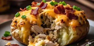 chicken stuffed baked potato